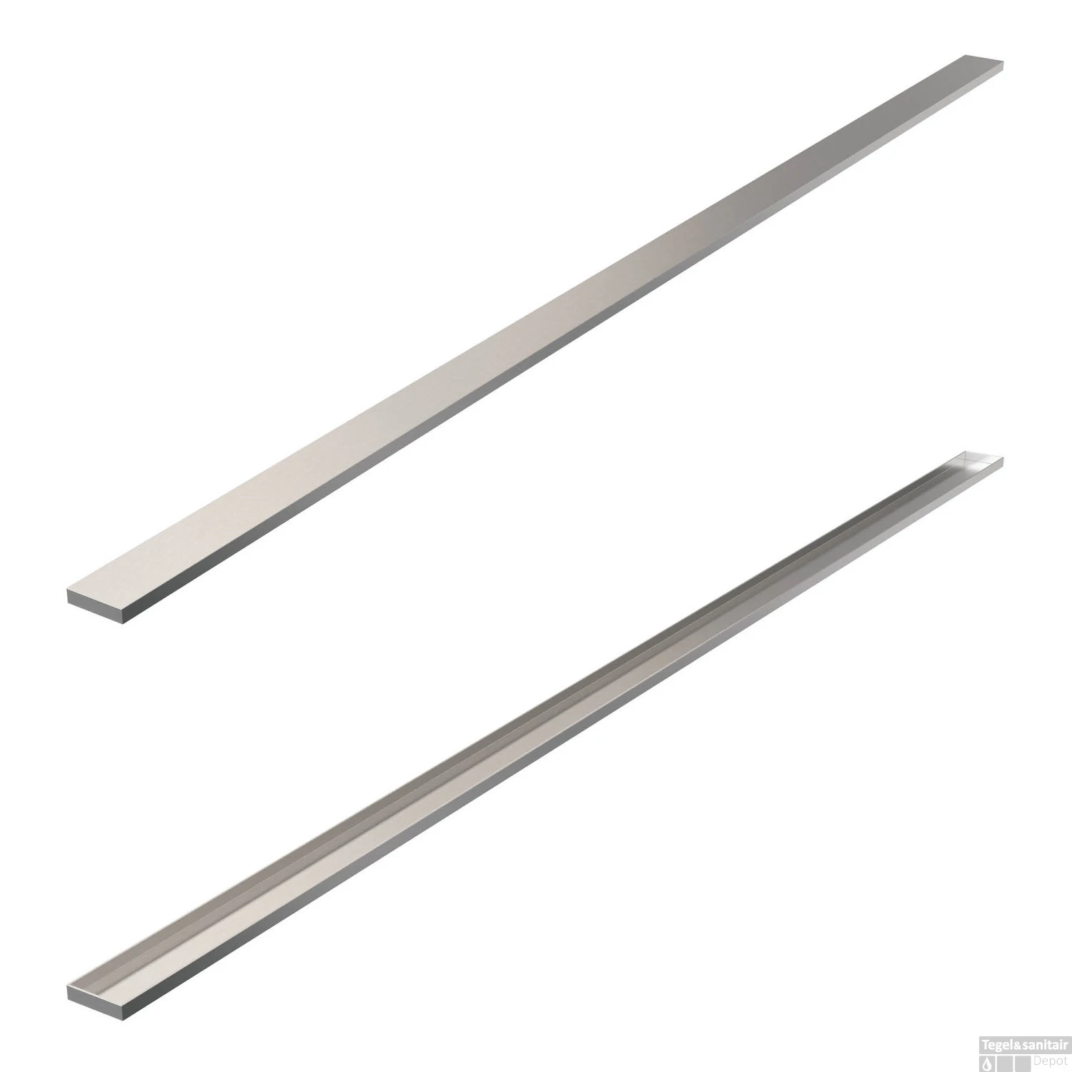 Tegelinlegrooster Brauer Chrome Edition Omkeerbaar Tbv Douchegoot STD/W/PS 180x7 Cm Inclusief Afstandhouders