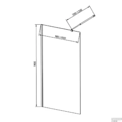 Inloopdouche Sapho Walk-In 100x190 Cm Met Muurprofiel Helder Glas -Aanbiedingen Ontspan Bad Winkel wi101 inloopdouche sapho walk in 100x190 cm met muurprofiel helder glas tech