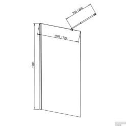 Inloopdouche Sapho Walk-In 110x190 Cm Met Muurprofiel Helder Glas -Aanbiedingen Ontspan Bad Winkel wi111 inloopdouche sapho walk in 110x190 cm met muurprofiel helder glas tech