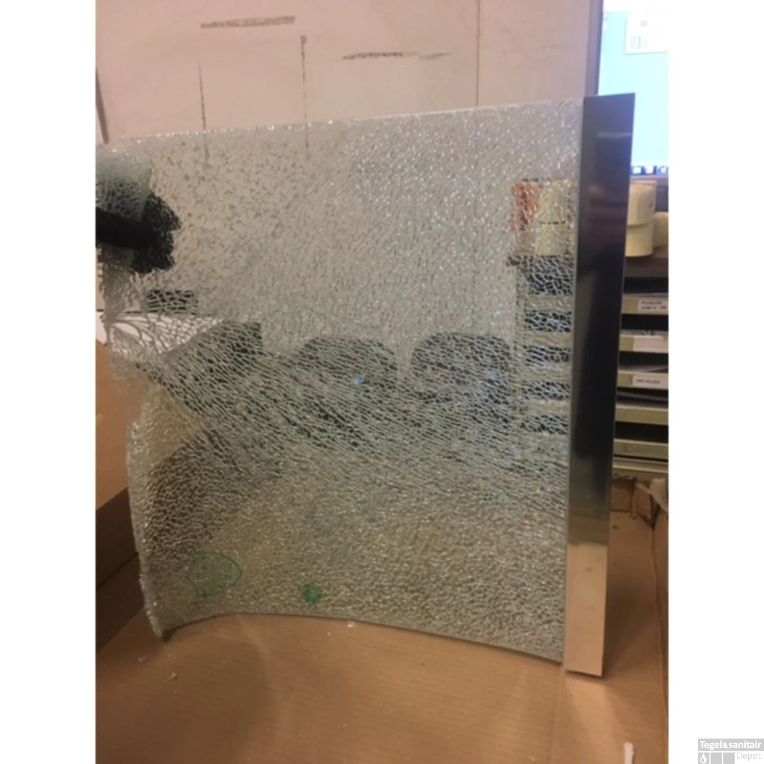 Wiesbaden Safety Glass 2.0 Inloopdouche Met Zwart Muurprofiel 900x2000 10mm NANO Glas - Afbeelding 6