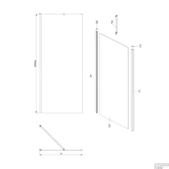 Zijwand Lacus Giglio Evo 70x200 Cm Aluminium Profiel Mat Zwart -Aanbiedingen Ontspan Bad Winkel zijwand lacus giglio evo 70x200 cm aluminium profiel zwart tech