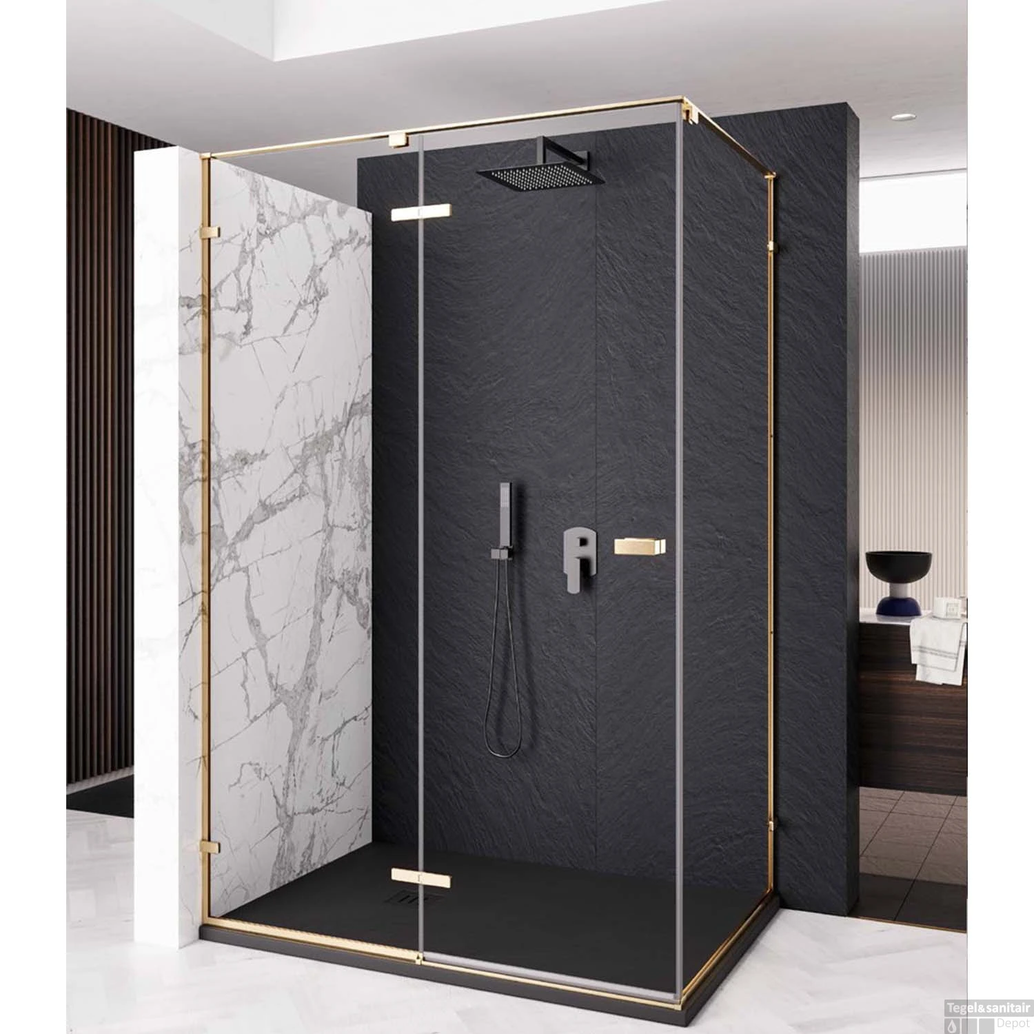 Zijwand Lacus S. Pietro 70x200 Cm Aluminium Profiel Goud 3 Zijwand Lacus S. Pietro 70x200 Cm Aluminium Profiel Goud